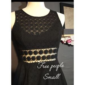 Free People sheer midriff & back dress small